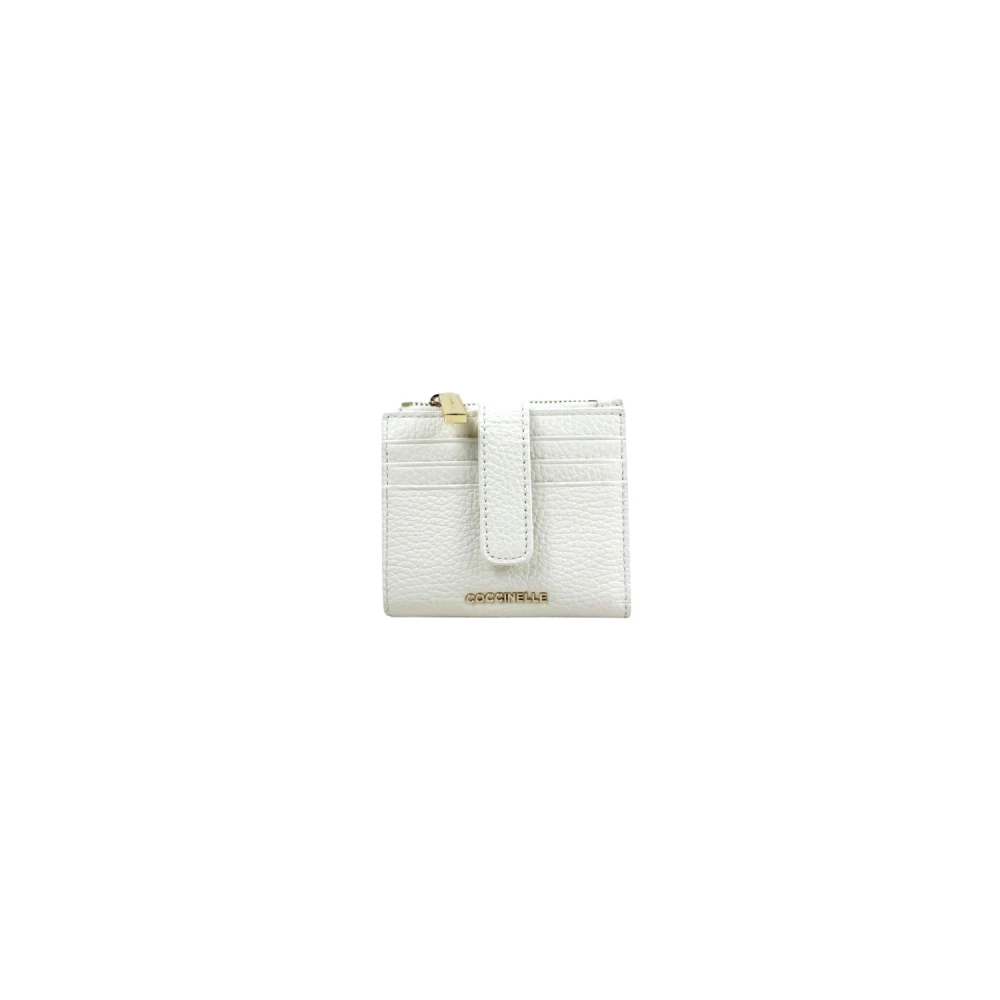 Coccinelle White Wallets & Cardholders, Female, One Size, Metallic Soft Portafoglio Piccolo