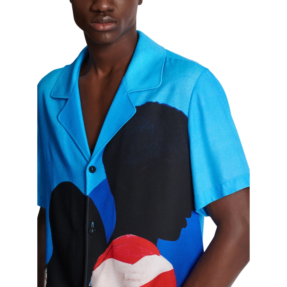 Balmain Twill pyjama shirt met Prince Gyasi print Multicolor Heren