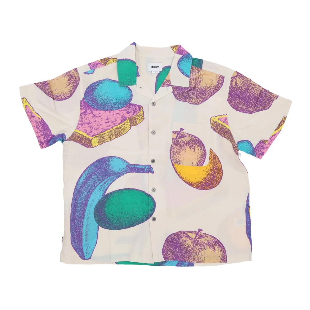 Obey Multicolor Woven Unbleached Short Sleeve Shirt - Male - Short Sleeve Shirts - Xl - Shirts