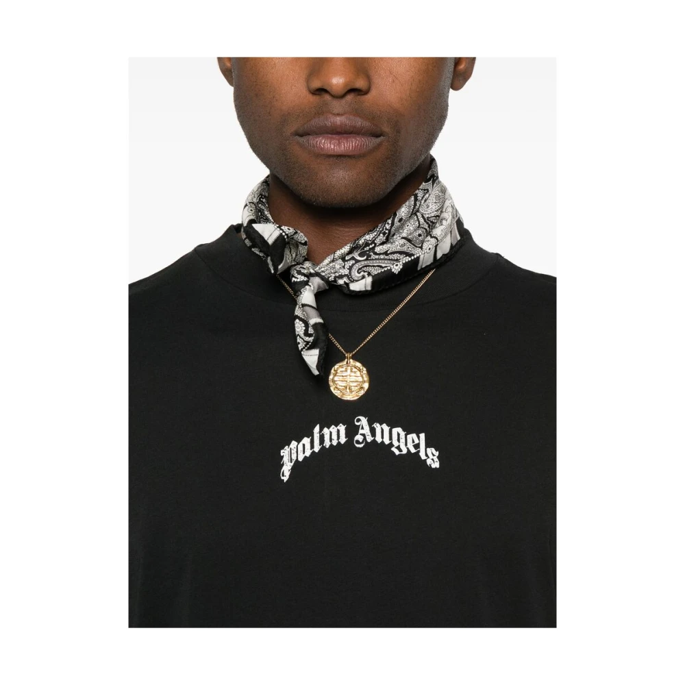 Palm Angels Zwarte Crew Neck T-shirt Black Heren