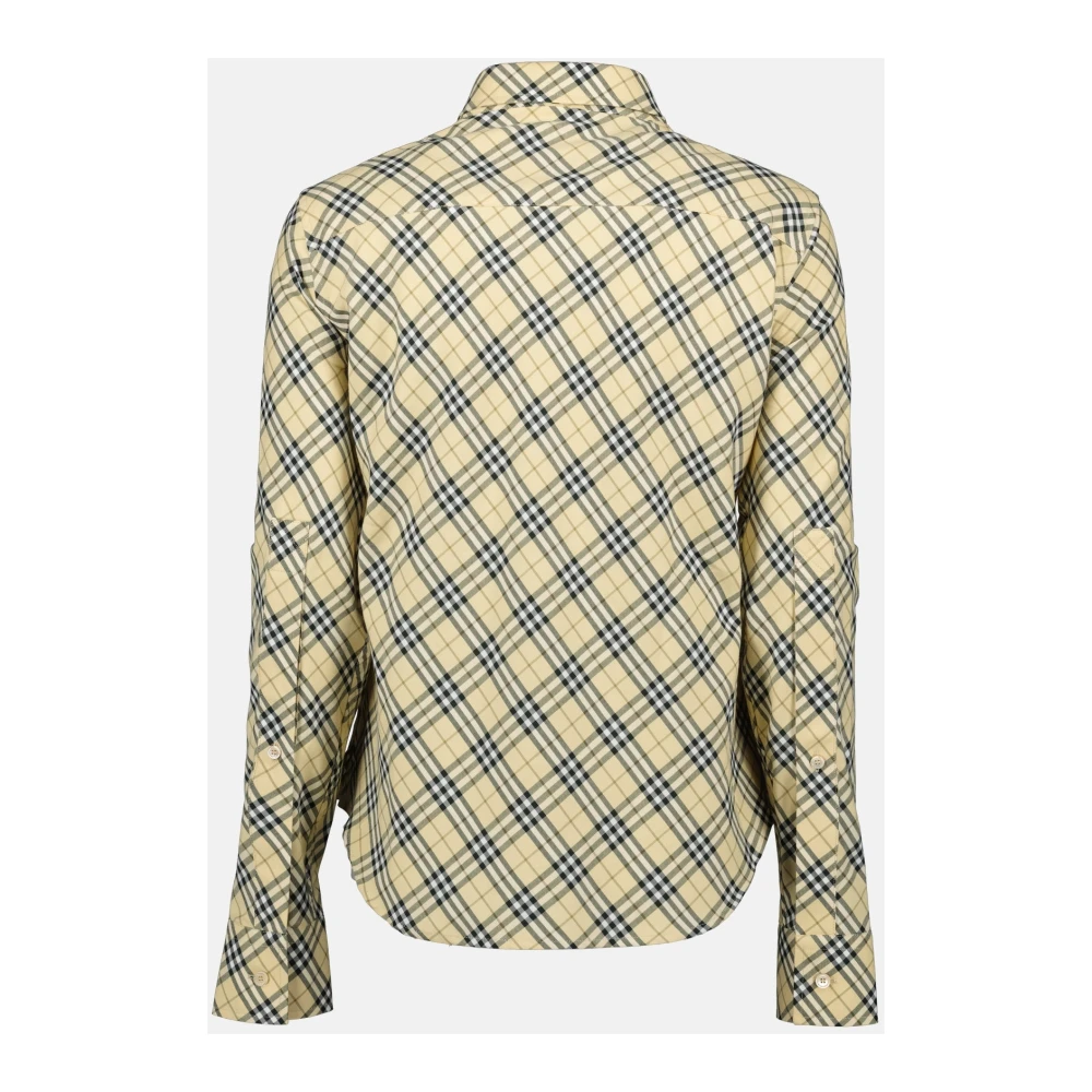 Burberry Vintage Geruite Overhemd voor Vrouwen Beige Dames