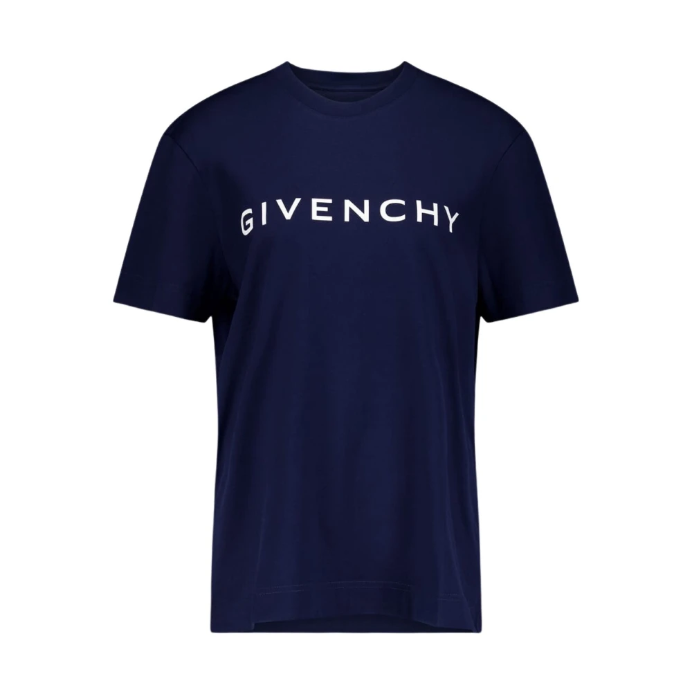 Givenchy Klassiek Navy Logo T-shirt Blue Dames