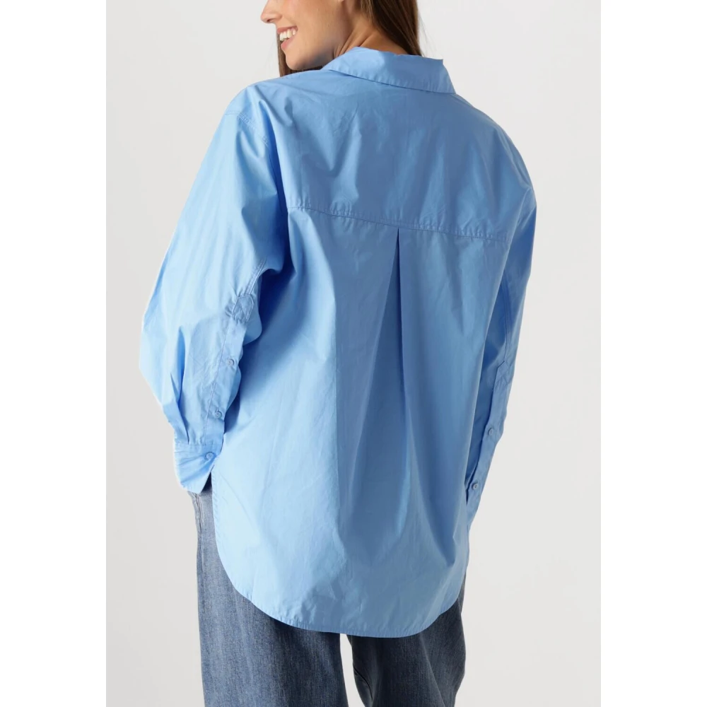 Copenhagen Muse Blauwe Katoenen Blouse voor Vrouwen Blue Dames