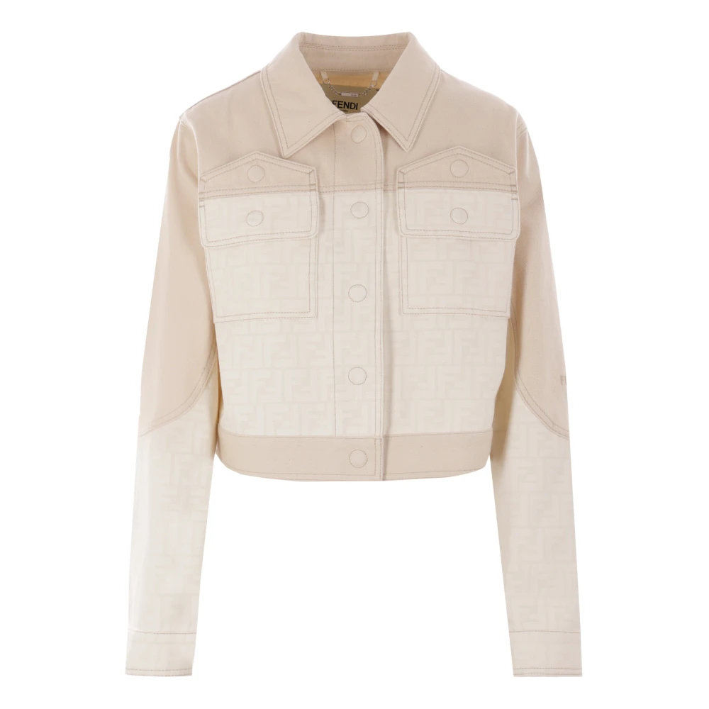 Fendi Beige Stijlvolle Jassen Beige Dames