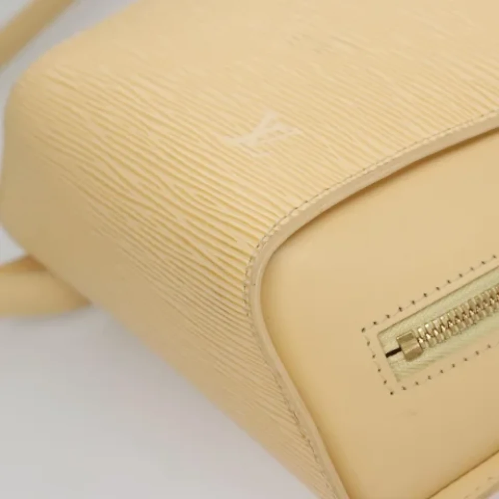 Louis Vuitton Vintage Pre-owned Leather backpacks Beige Dames