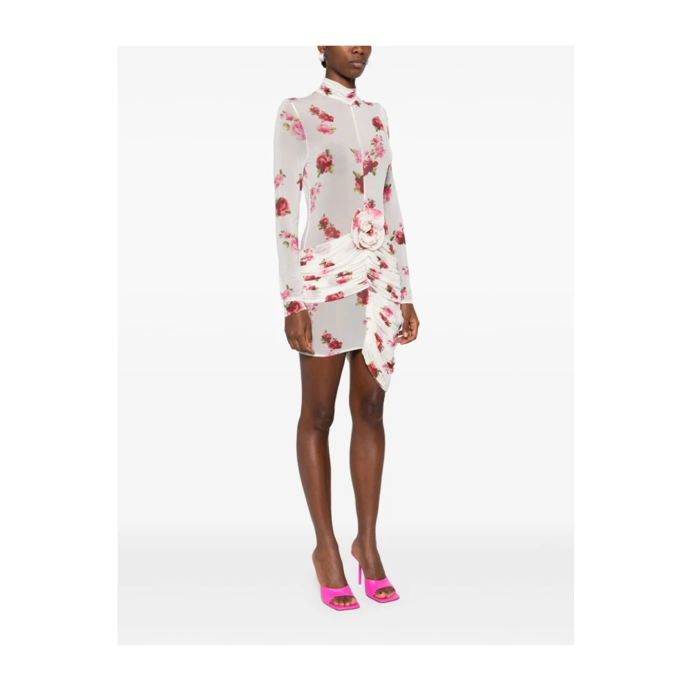 Magda Butrym Bloemen Midi Jurk Bianco Aw24 Multicolor Dames