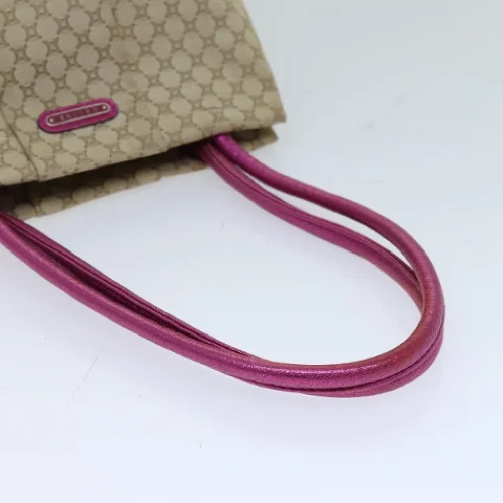 Celine Vintage Pre-owned Canvas shoulder-bags Beige Dames