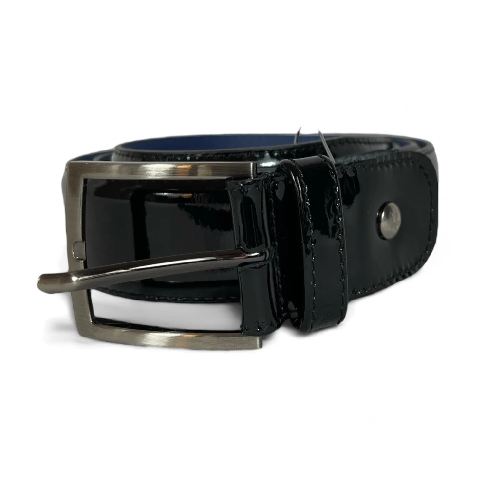 Van Bommel Floris Heren Riem Zwart Lakleer Black Heren