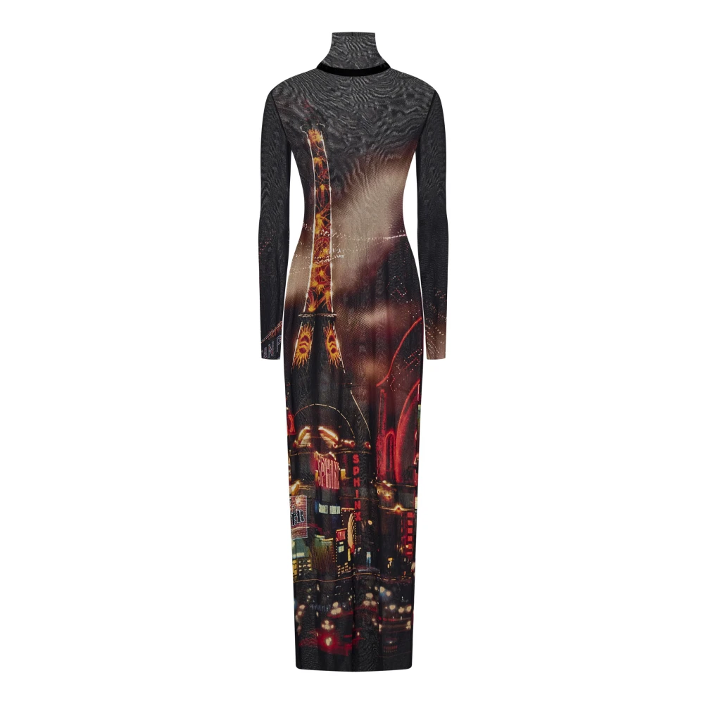 Jean Paul Gaultier Rode Pigalle Print Coltrui Top Multicolor Dames
