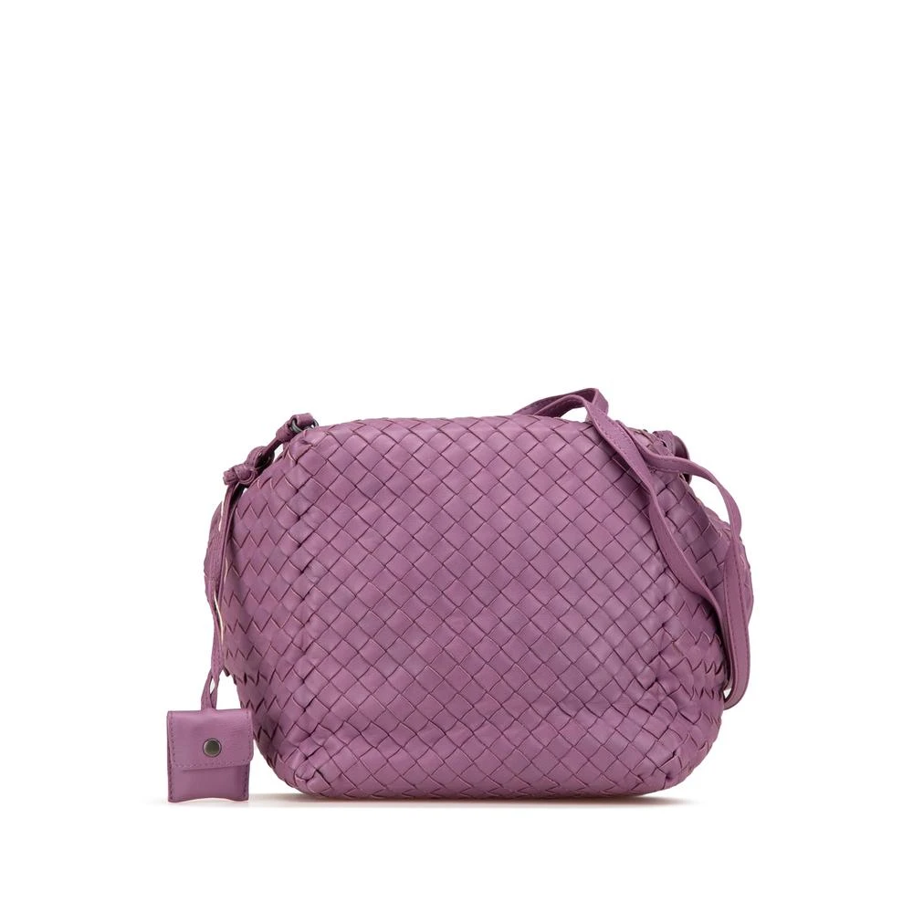Bottega Veneta Vintage Women's Purple Pre-Owned Intrecciato Shoulder Bag