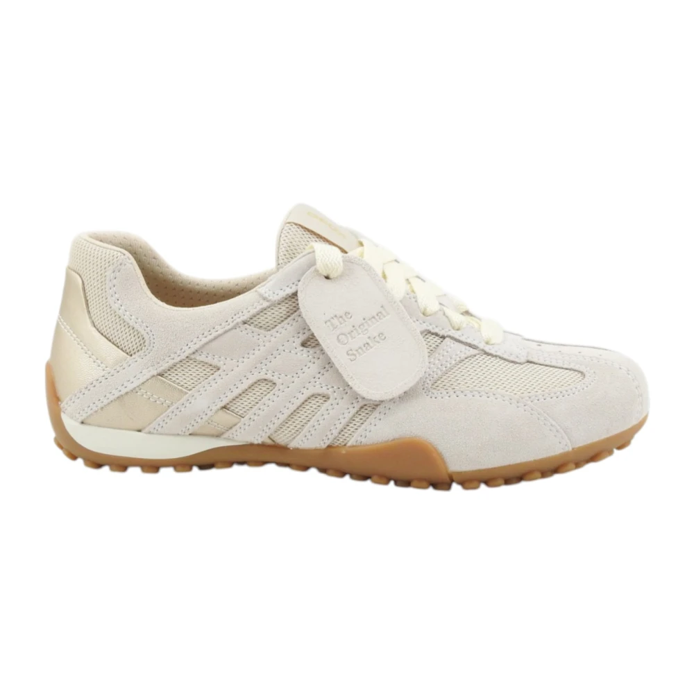 Geox Vrouw Beige Schoenen Dames, 43 Eu, Leer, Sneakers