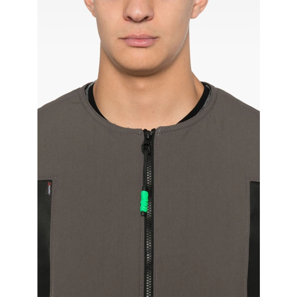Gr10K Gewatteerd vest met eigentijds ontwerp Gray Heren