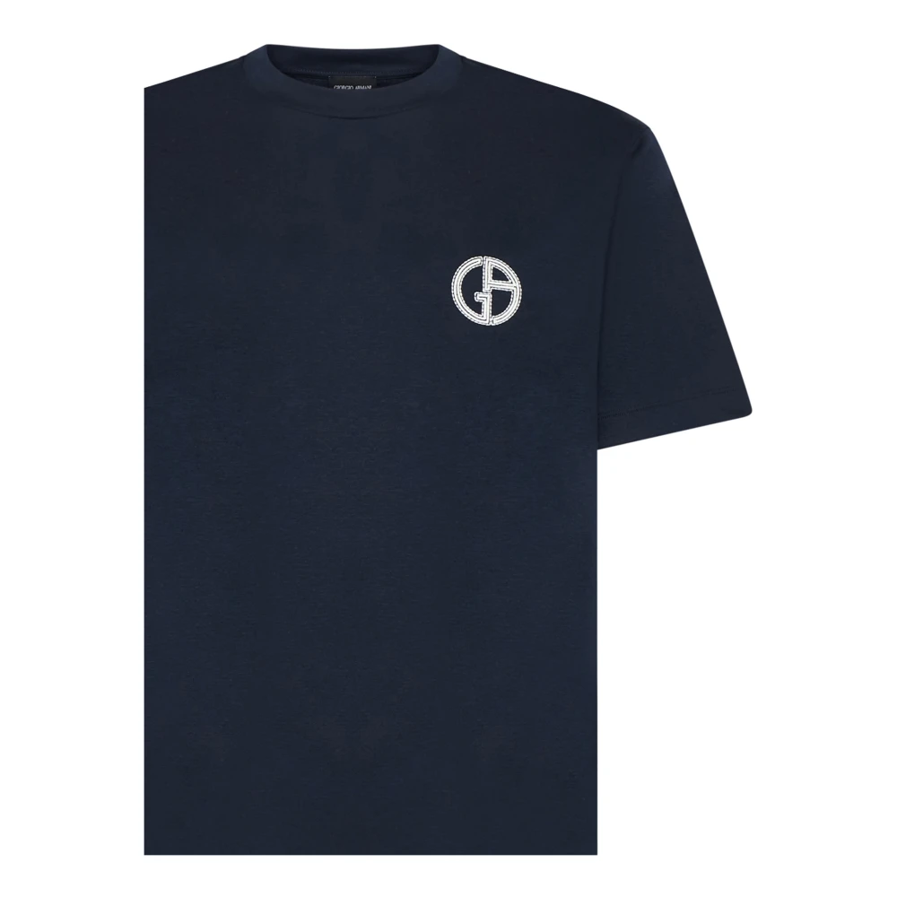 Giorgio Armani Stijlvolle T-shirts en Polos Blue Heren