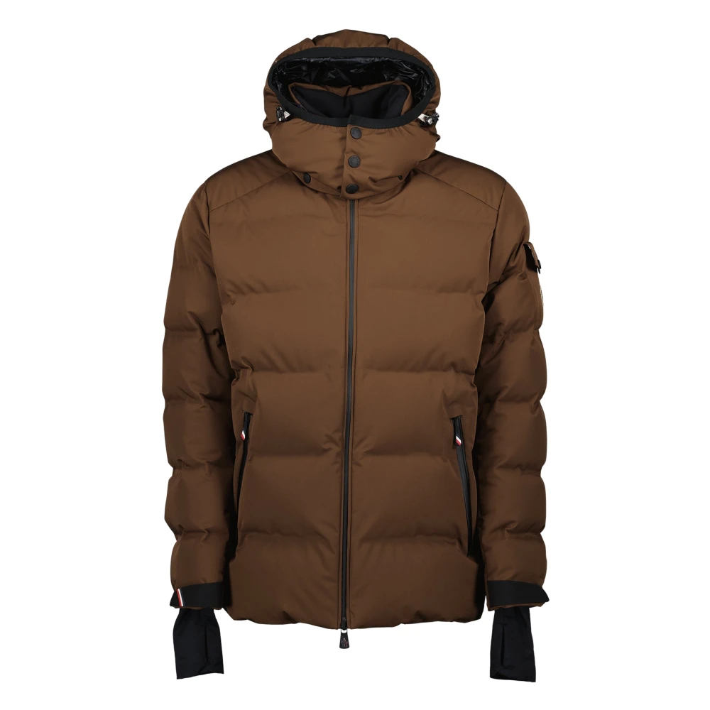 Moncler Bruine Nylon Winterjas Brown Heren