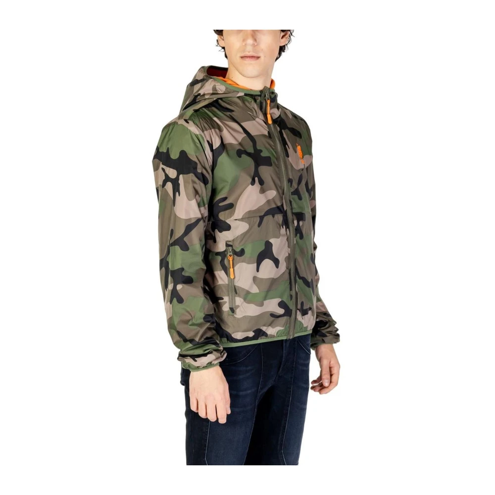 U.s. Polo Assn. Groene Polyamide Volledige Rits Jas Green Heren