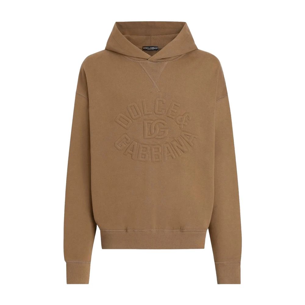 Dolce & Gabbana Men's Brown Hoodies, Xs, Stylish Sweatshirt With Unique Design