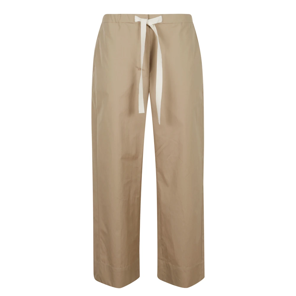 Max Mara , Wide Trousers, Female, Beige, L, S Trousers