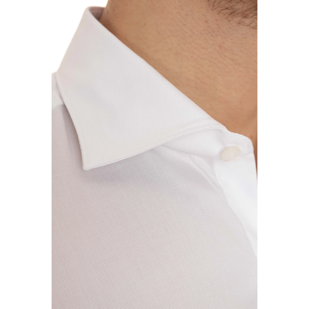 Finamore Milano Slim Fit Wit Overhemd White Heren
