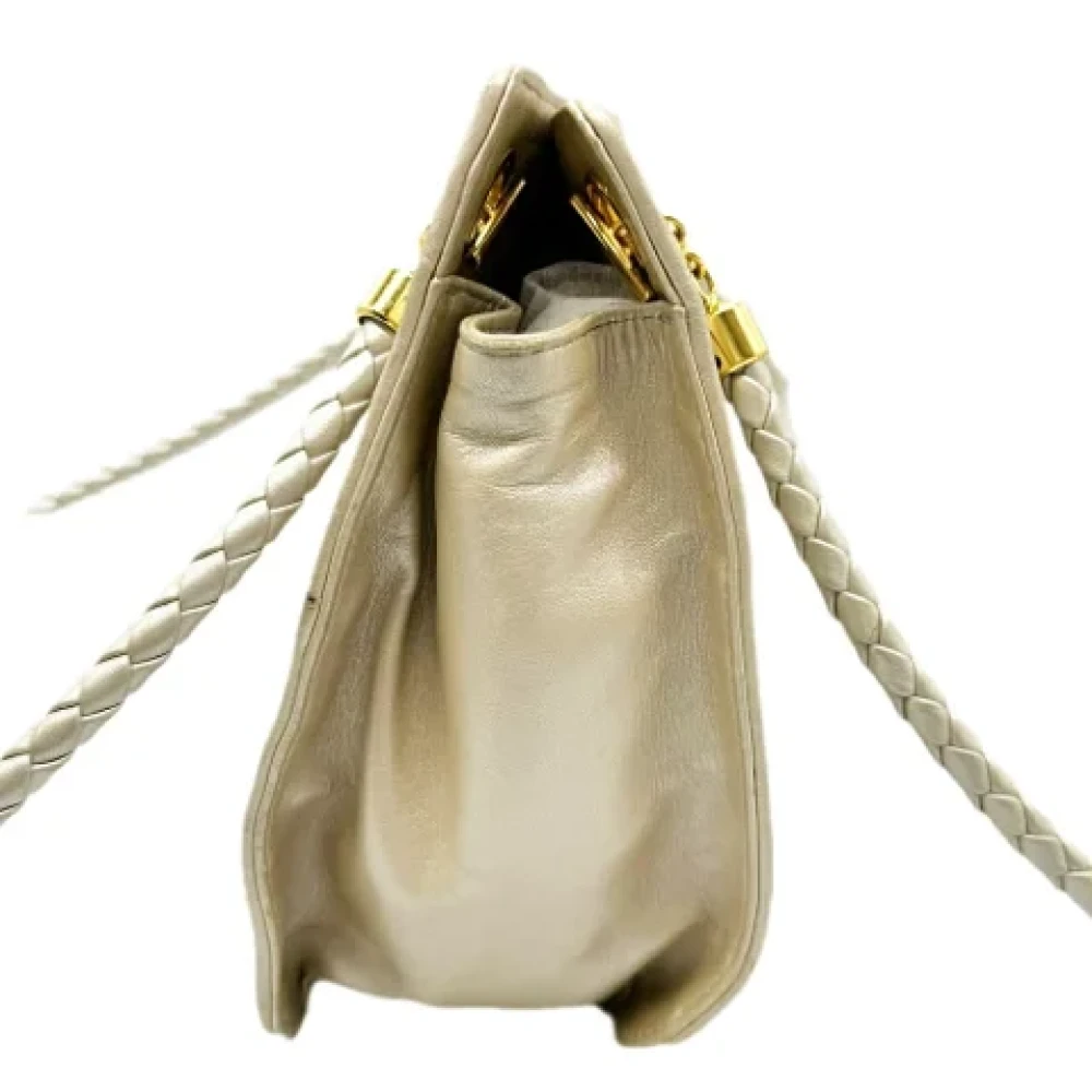 Bottega Veneta Vintage Pre-owned Leather shoulder-bags Yellow Dames