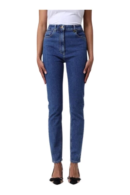 Blå Skinny Jeans Modern Stil