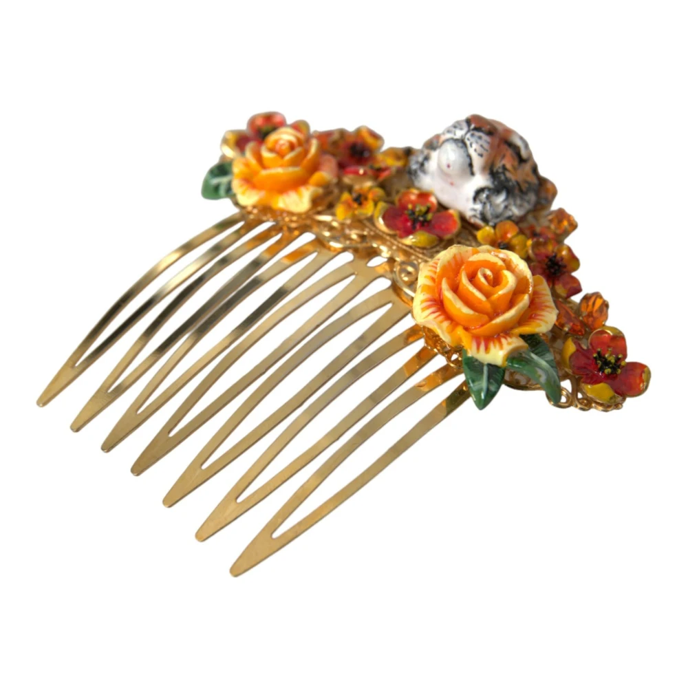 Dolce & Gabbana Women's Crystal Leopard Floral Hair Comb