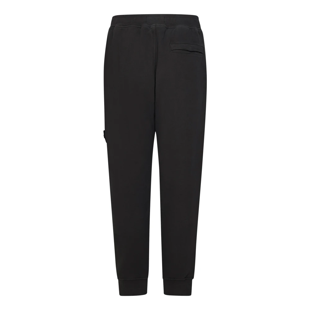 Stone Island Grijze elastische broek met geribbelde onderkant Gray Heren