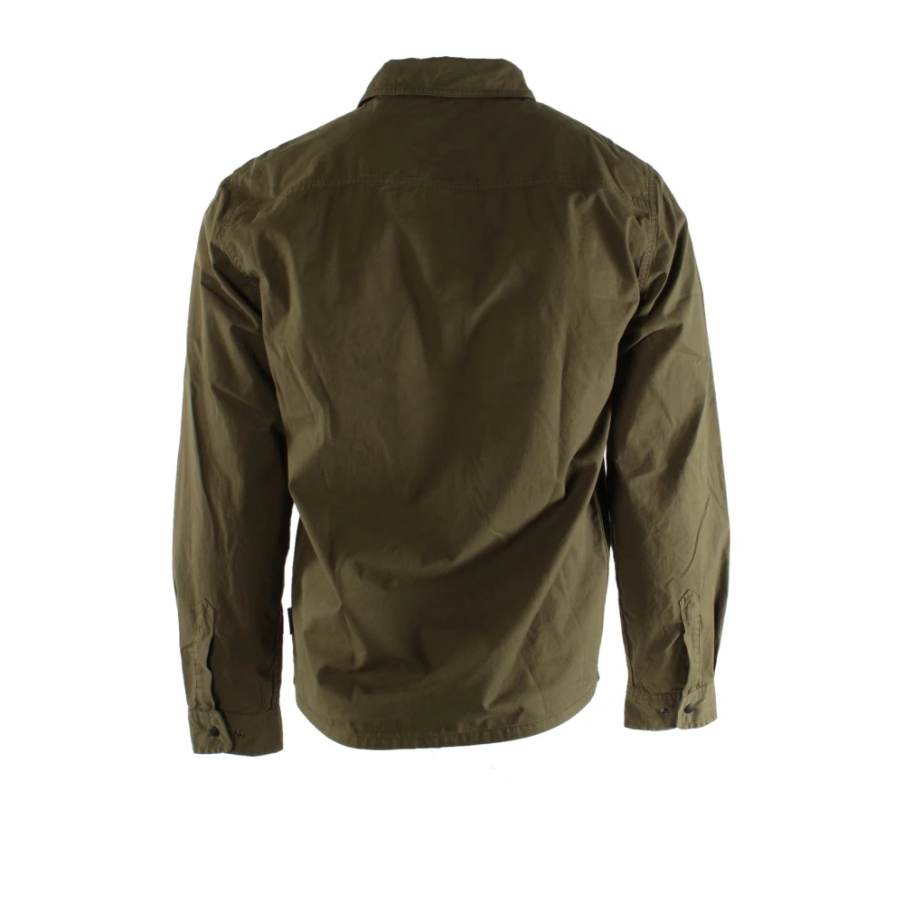 Woolrich Groen Katoen Overshirt Gabardine Stijl Green Heren