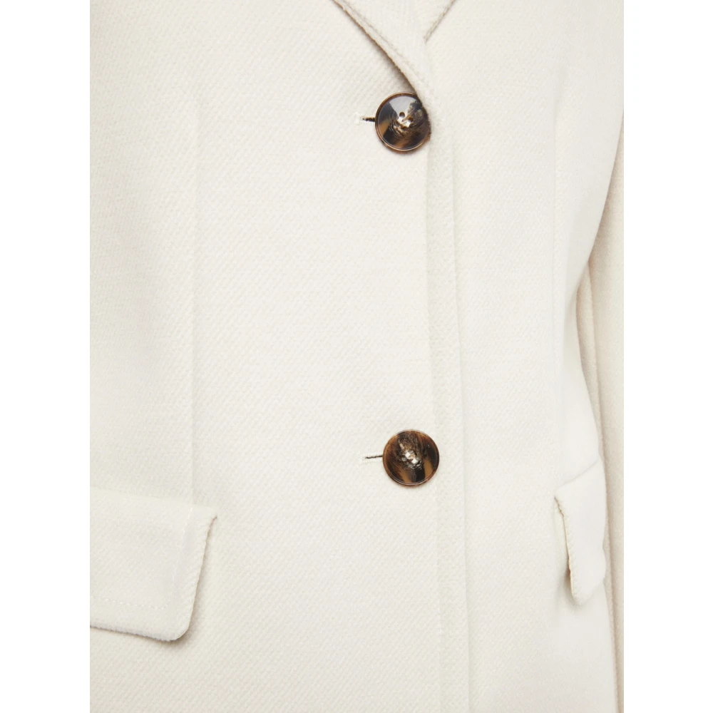 Marella Witte Jas met Logosluiting Beige Dames