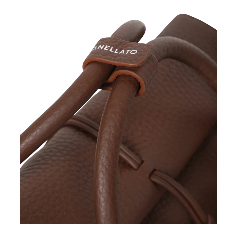 Zanellato Elegante Leren Schoudertas Brown Dames