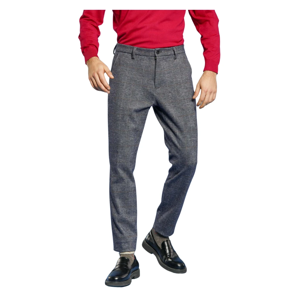 Mason's Donkergrijze Carrot Fit Chinos Gray Heren
