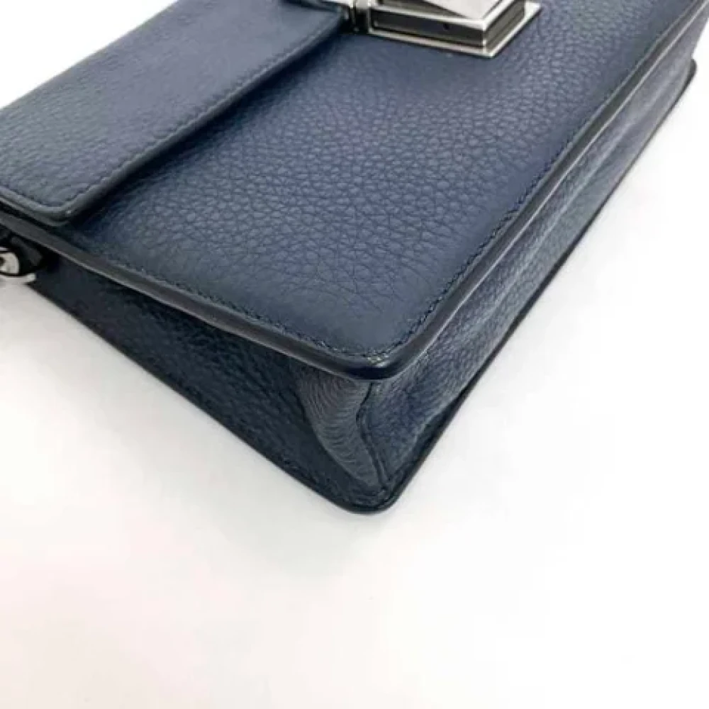 Prada Vintage Pre-owned Leather clutches Blue Heren