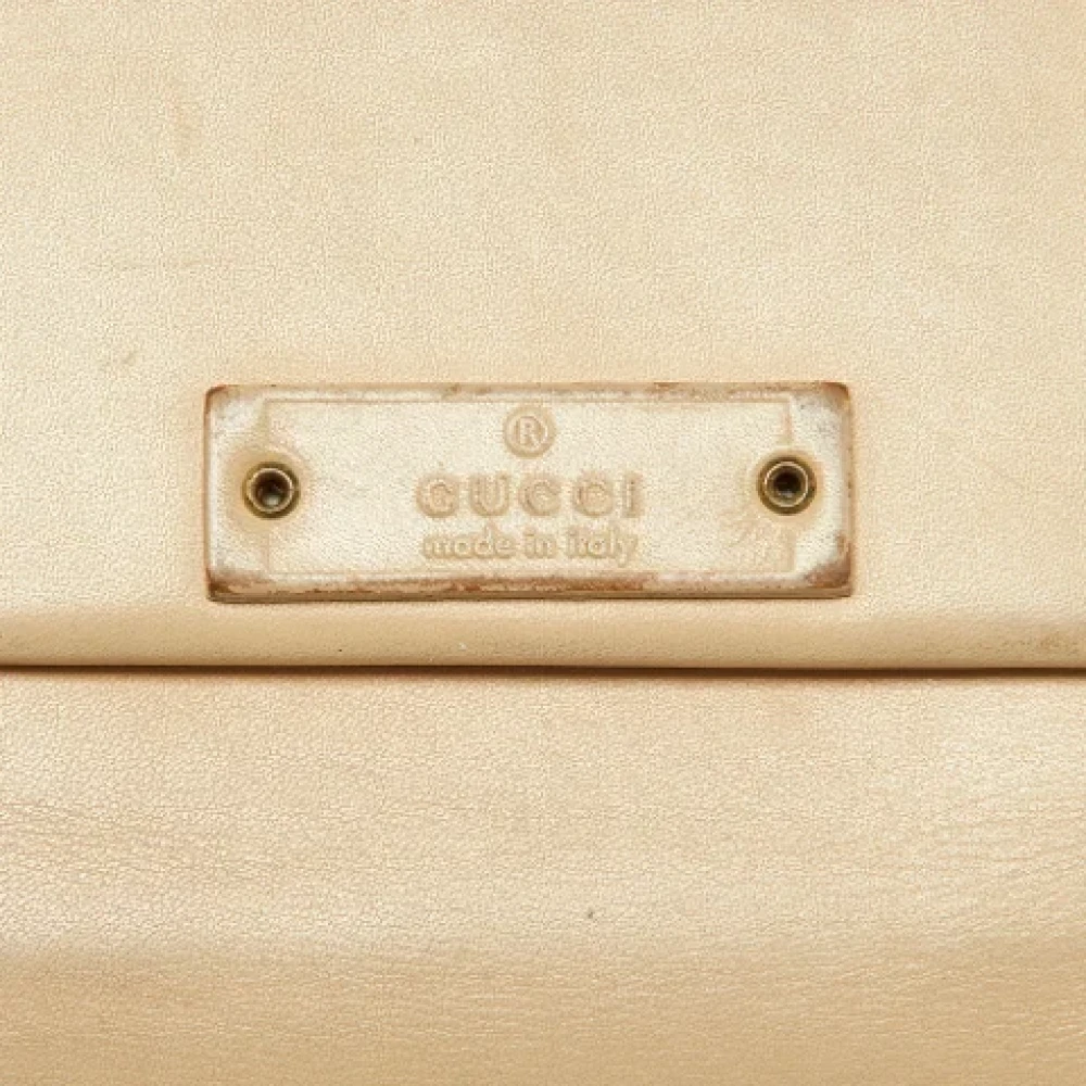 Gucci Vintage Pre-owned Leather wallets Beige Dames