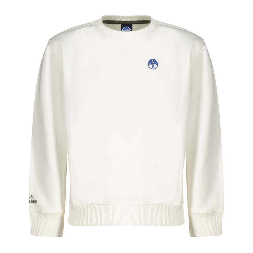 North Sails Unisex Kids White Kids Sweatshirts, 12 Y, Sweatshirt With Logo Patch