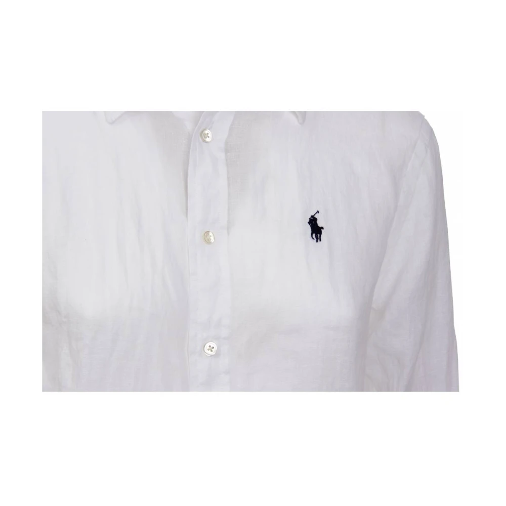 Polo Ralph Lauren Knoop Front Shirt White Dames
