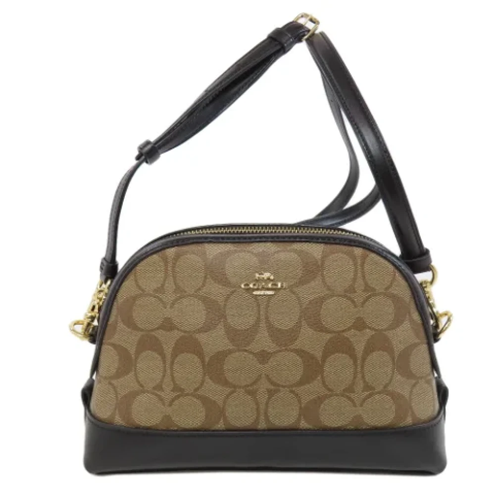 Coach Pre-owned Fabric shoulder-bags Brown Dames