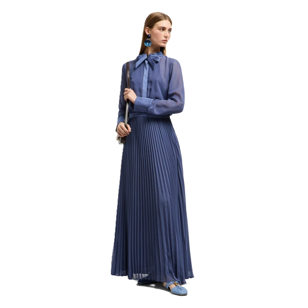 Emporio Armani Polyester Jurken Blue Dames