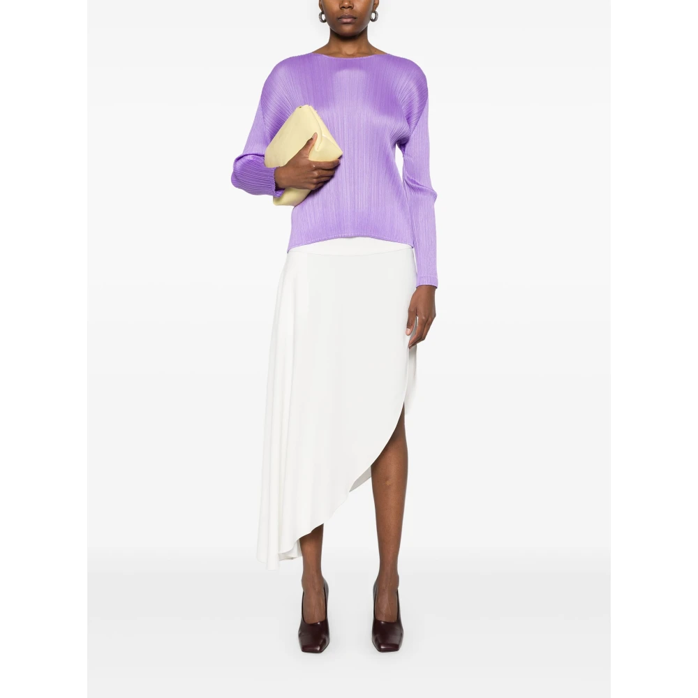 Issey Miyake Casual Katoenen Overhemd voor Mannen Purple Dames