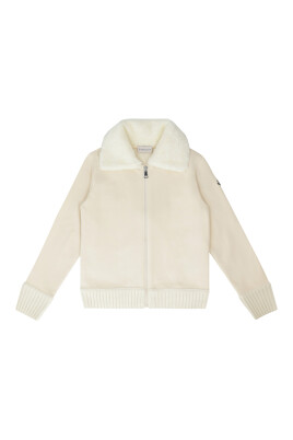 faux-fur-collar-zip-hoodie