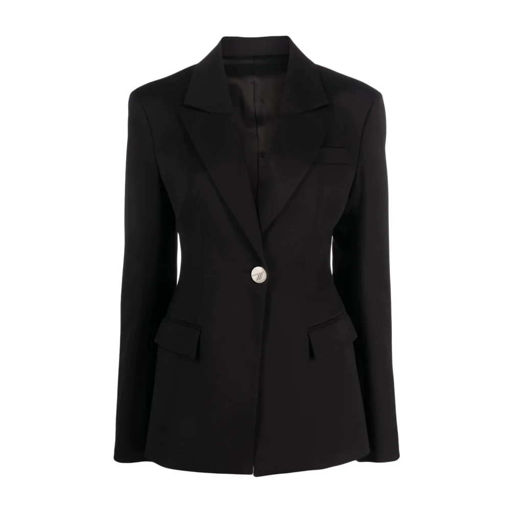 The Attico Zwarte Casual Blazer van Virgin Wool Black Dames