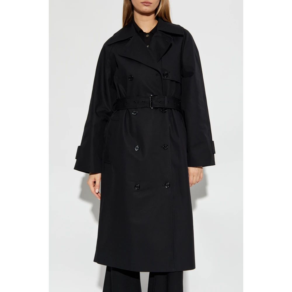 Michael Kors Katoenen Trenchcoat met Ceintuur Black Dames
