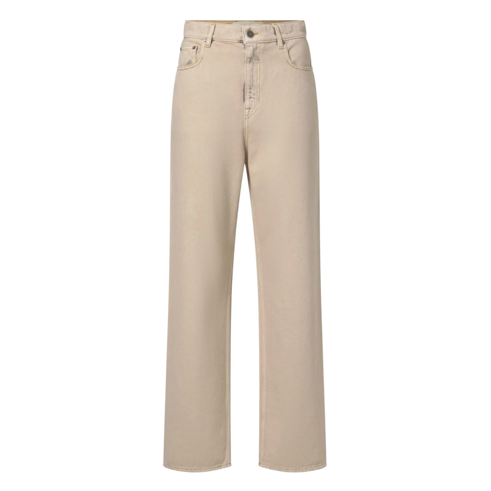 Golden Goose Women's Beige Wide Leg Denim Trousers - Wide Jeans - W27 - Jeans