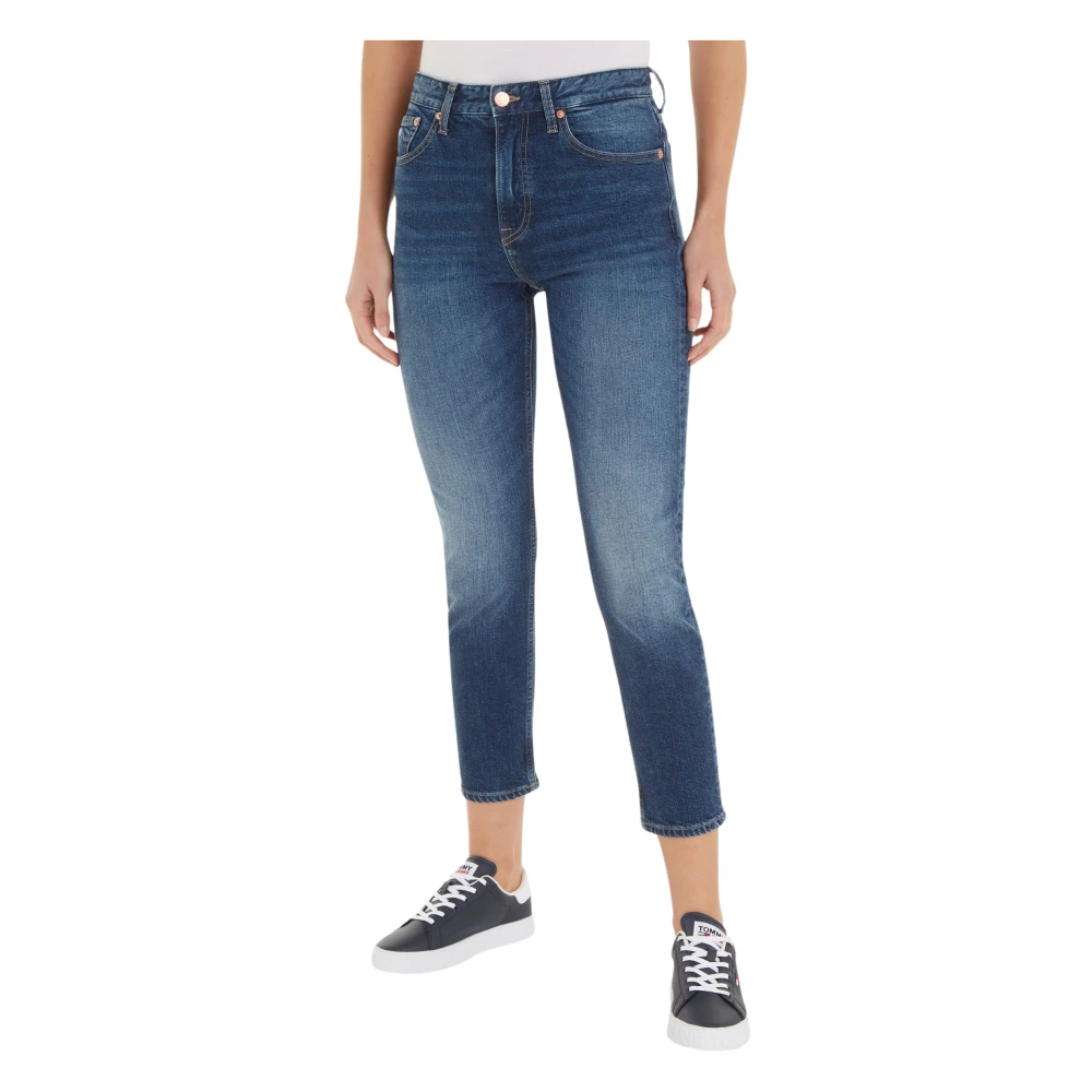 Tommy Jeans Donkere Denim Cropped Jeans Blue Dames