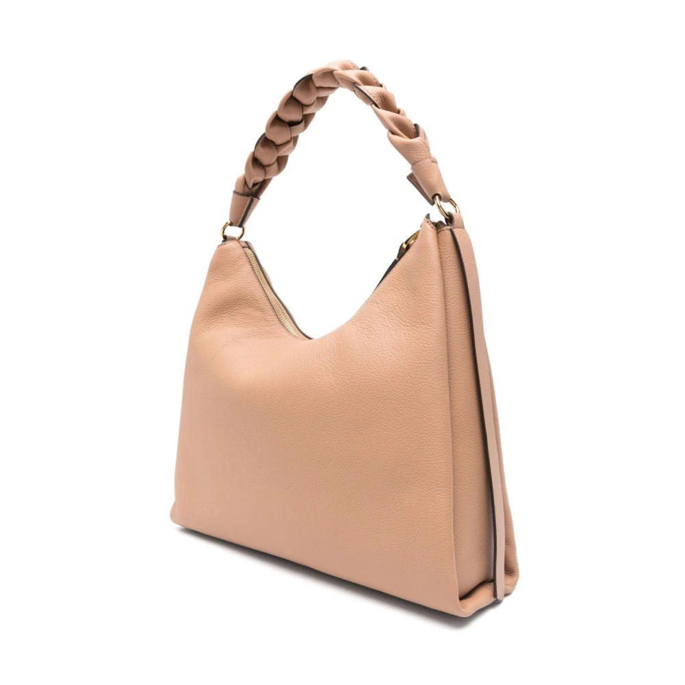 Coccinelle Beige Boheme Tote Tas met Gevlochten Handvat Beige Dames