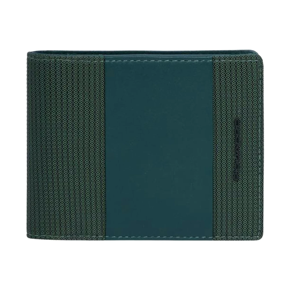 Piquadro Grön Men’s Wallet With Flip Up Id Window, Coin Pocket, Credit Card Slots And Rfid Protection