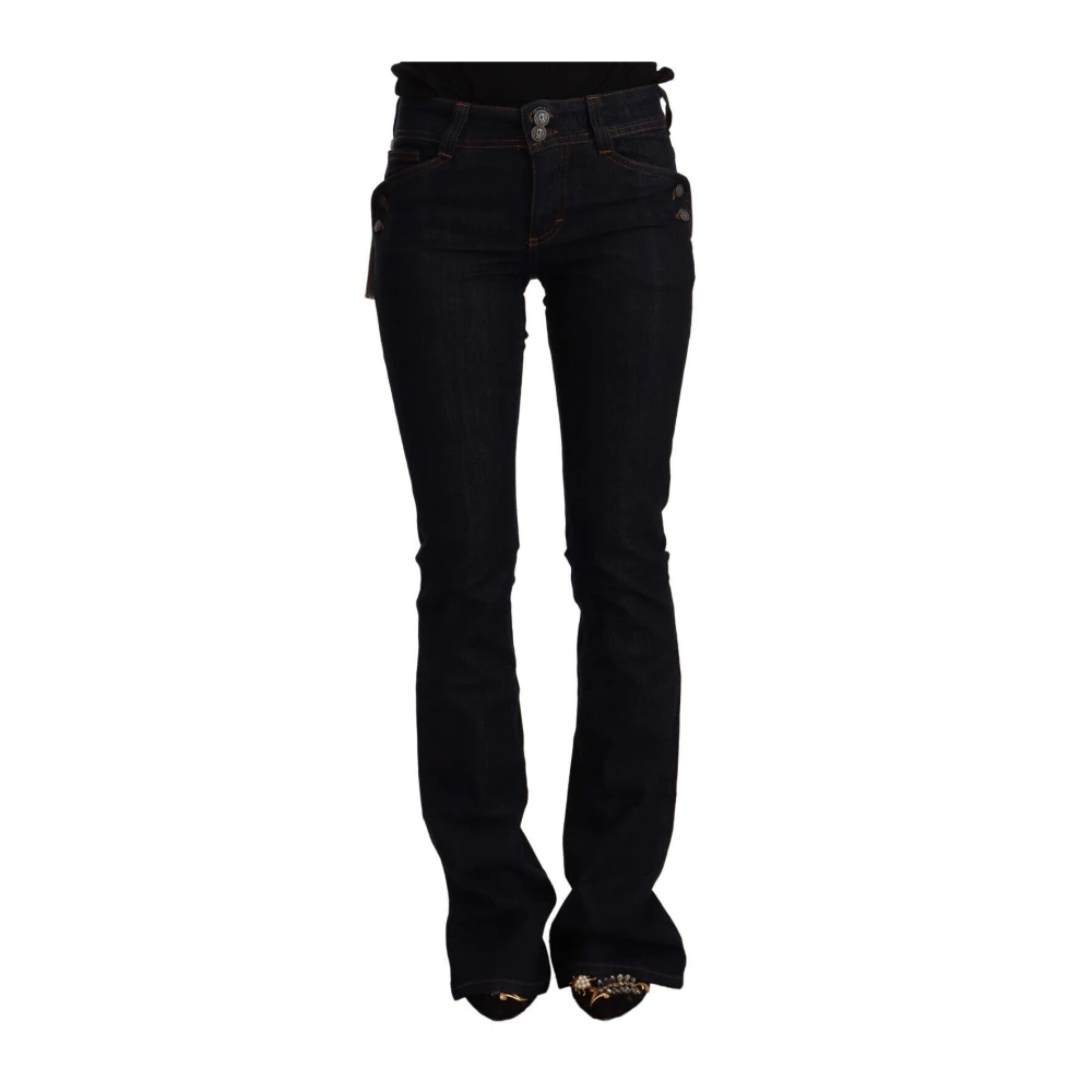 John Galliano Elegante Flared Zwarte Jeans Black Dames