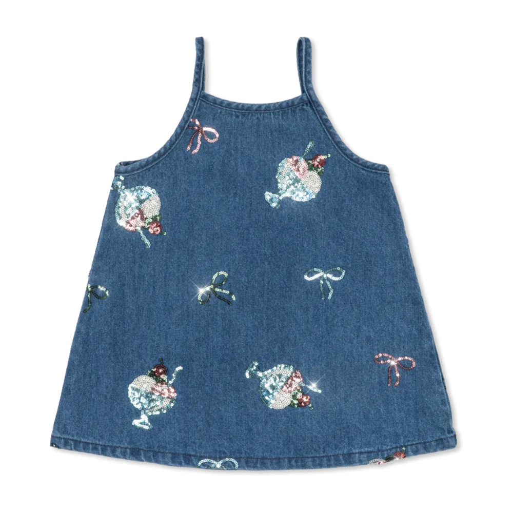 Konges Slojd Girls Blue Konges Sløjd Magot Sequin Strap Dress In - 9 - 10 Yrs - Image 2