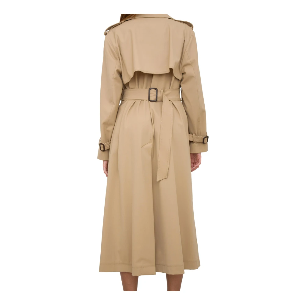 Max Mara Luxe Wollen Blend Trenchcoat Beige Dames