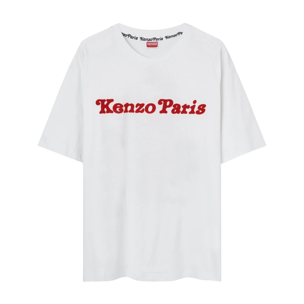 Kenzo Vit Tryckt Beige Skjorta