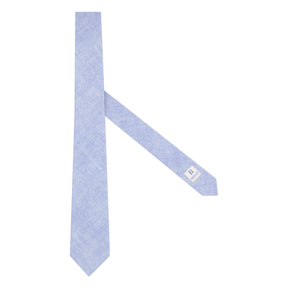 Boggi Milano Blå Mélange Effect Silk Tie