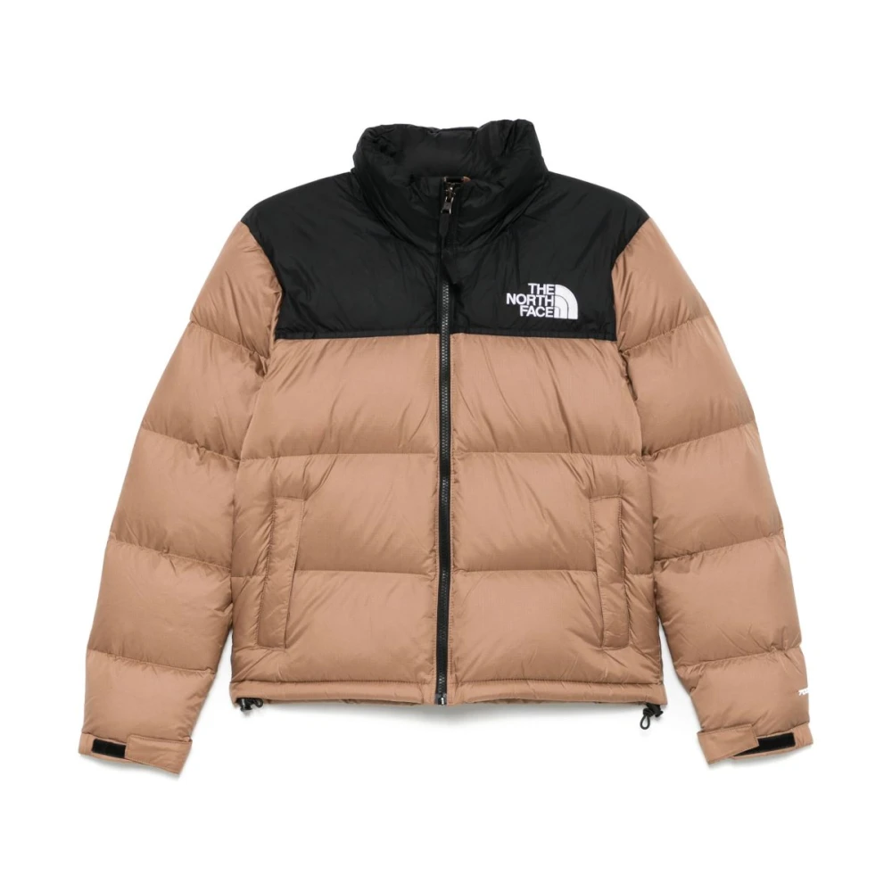 The North Face Retro Nuptse Donsjack Beige Brown Dames